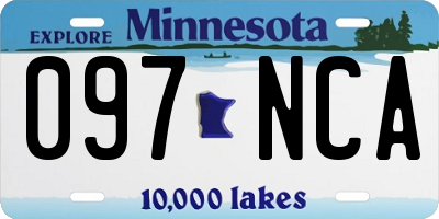 MN license plate 097NCA