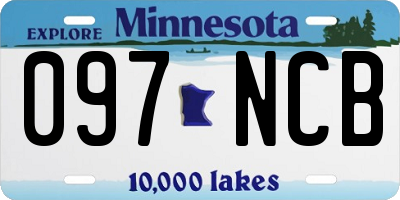 MN license plate 097NCB
