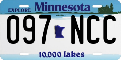 MN license plate 097NCC