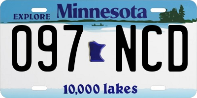 MN license plate 097NCD
