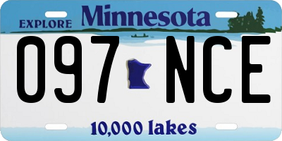 MN license plate 097NCE