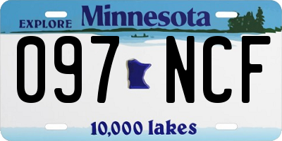 MN license plate 097NCF