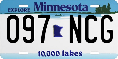 MN license plate 097NCG