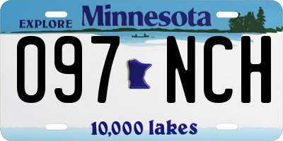 MN license plate 097NCH