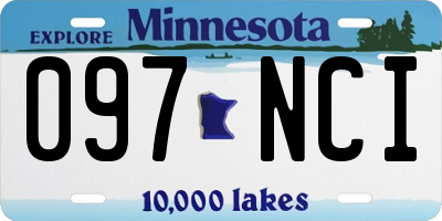 MN license plate 097NCI