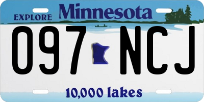 MN license plate 097NCJ