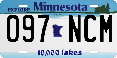 MN license plate 097NCM