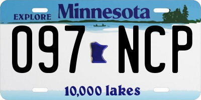 MN license plate 097NCP