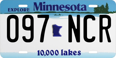 MN license plate 097NCR
