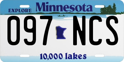 MN license plate 097NCS