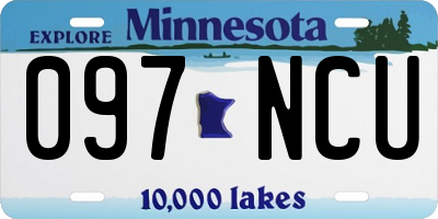 MN license plate 097NCU