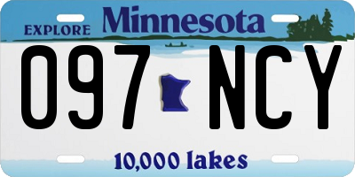 MN license plate 097NCY