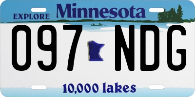 MN license plate 097NDG