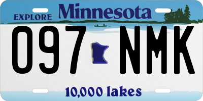 MN license plate 097NMK