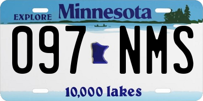 MN license plate 097NMS
