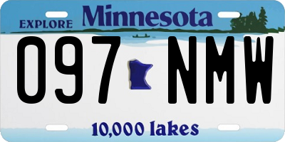 MN license plate 097NMW