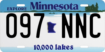 MN license plate 097NNC