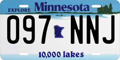 MN license plate 097NNJ