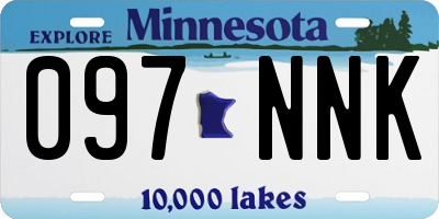 MN license plate 097NNK
