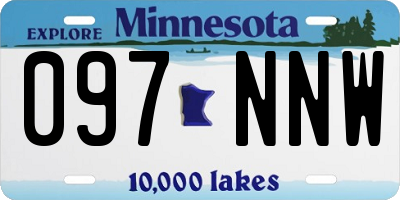 MN license plate 097NNW