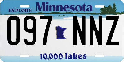 MN license plate 097NNZ