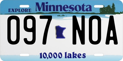 MN license plate 097NOA
