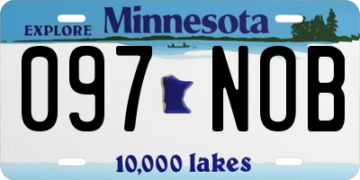 MN license plate 097NOB