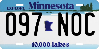 MN license plate 097NOC