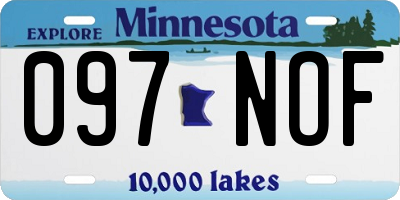MN license plate 097NOF