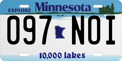 MN license plate 097NOI