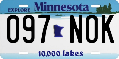 MN license plate 097NOK
