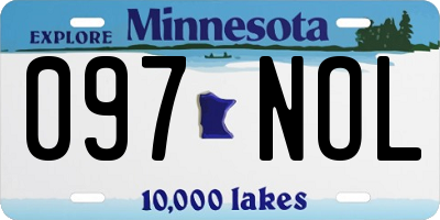 MN license plate 097NOL