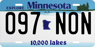 MN license plate 097NON