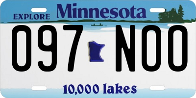 MN license plate 097NOO