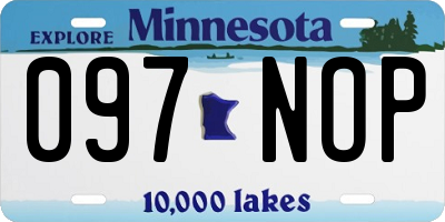 MN license plate 097NOP