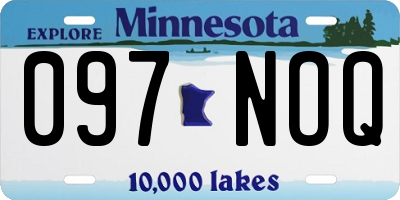 MN license plate 097NOQ