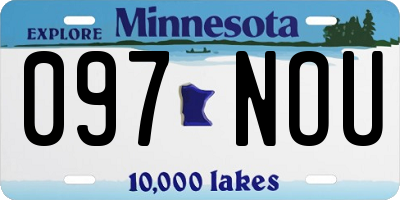 MN license plate 097NOU