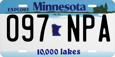 MN license plate 097NPA