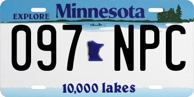 MN license plate 097NPC