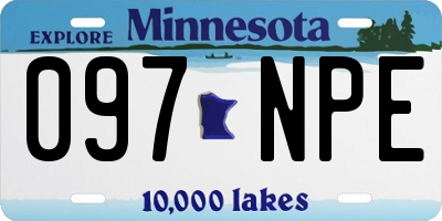 MN license plate 097NPE