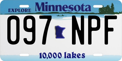 MN license plate 097NPF