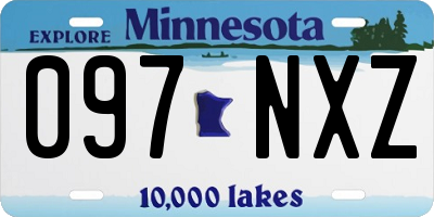 MN license plate 097NXZ
