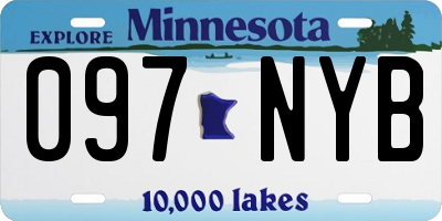 MN license plate 097NYB