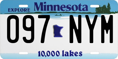 MN license plate 097NYM