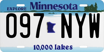 MN license plate 097NYW
