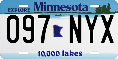 MN license plate 097NYX