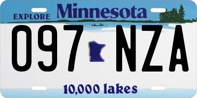 MN license plate 097NZA