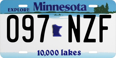 MN license plate 097NZF