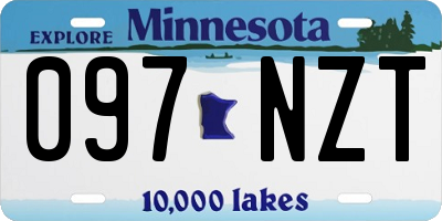 MN license plate 097NZT