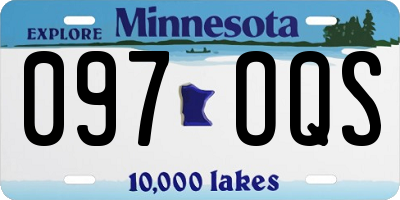 MN license plate 097OQS